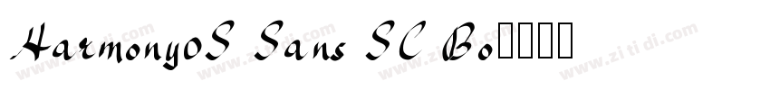 Harmony0S Sans SC Bo字体转换